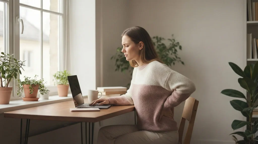 An aesthetic flat-lay of Snnugle warmer with a cozy blanket, representing relief for period back pain.